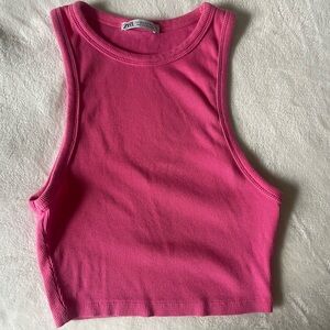Pink Cropped Zara Tank